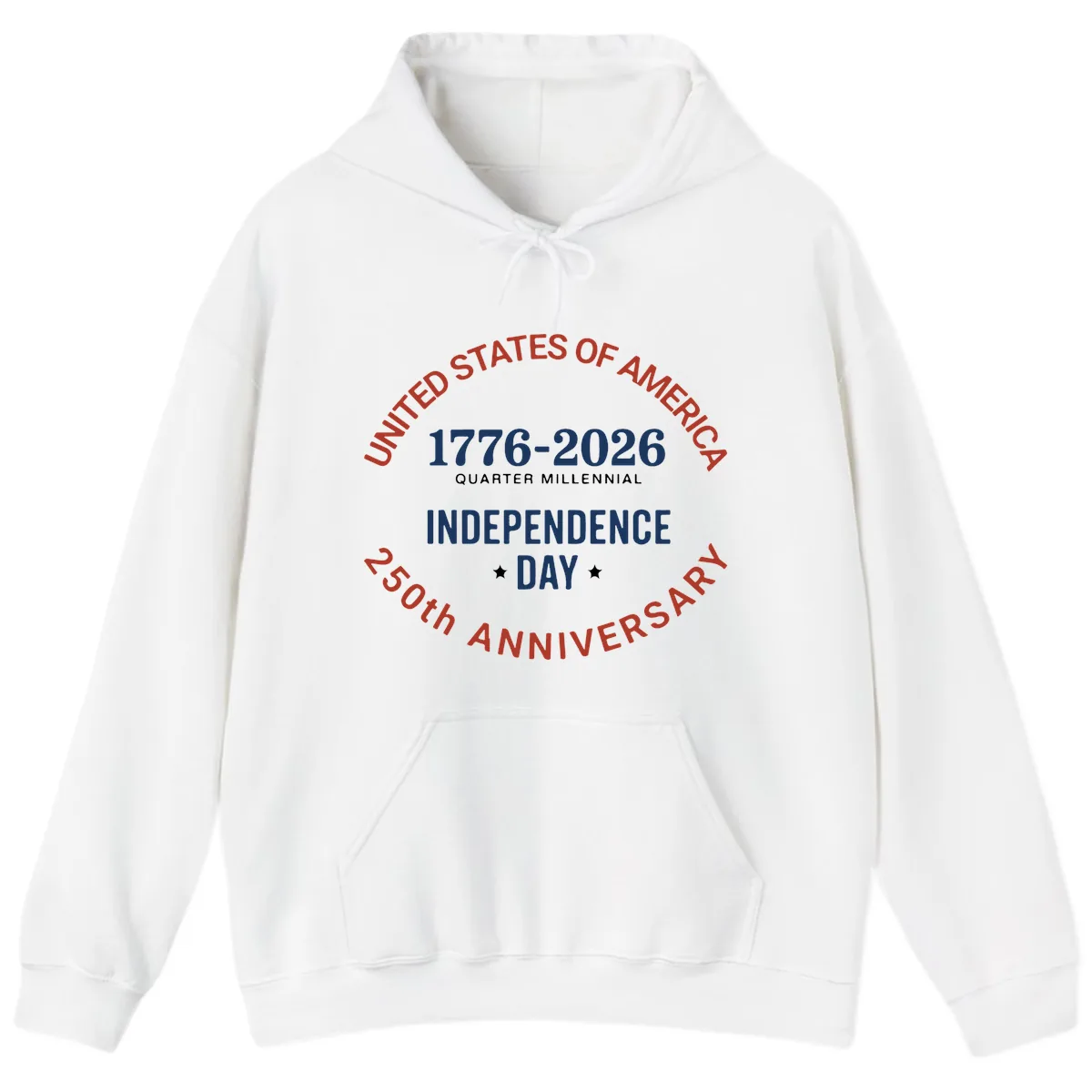 United States 250th Independence Day Hoodie in White