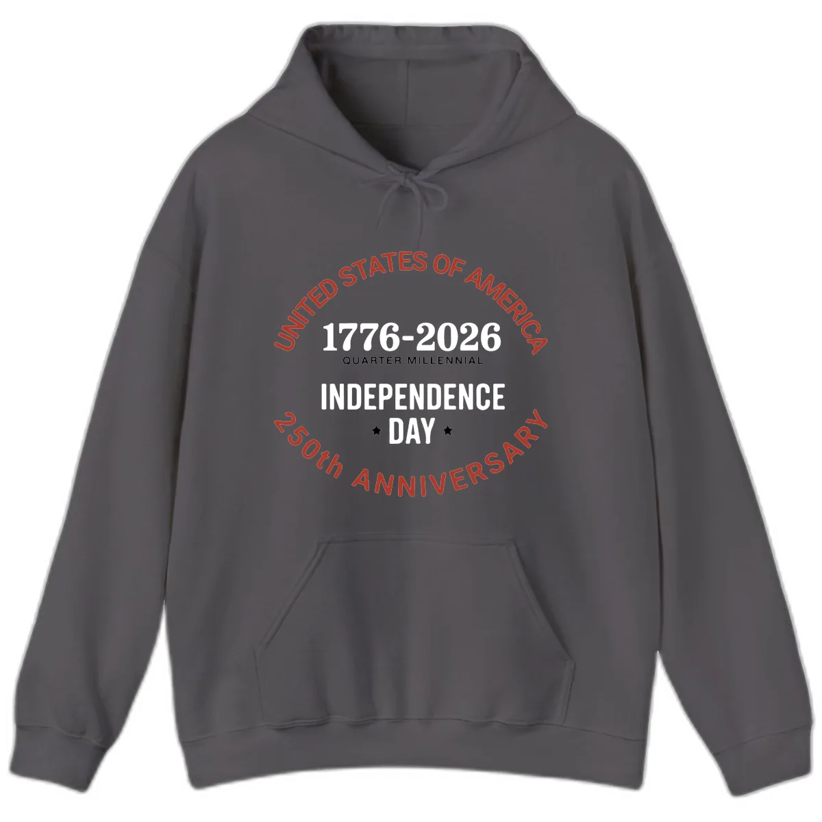 United States 250th Independence Day Hoodie in Charcoal
