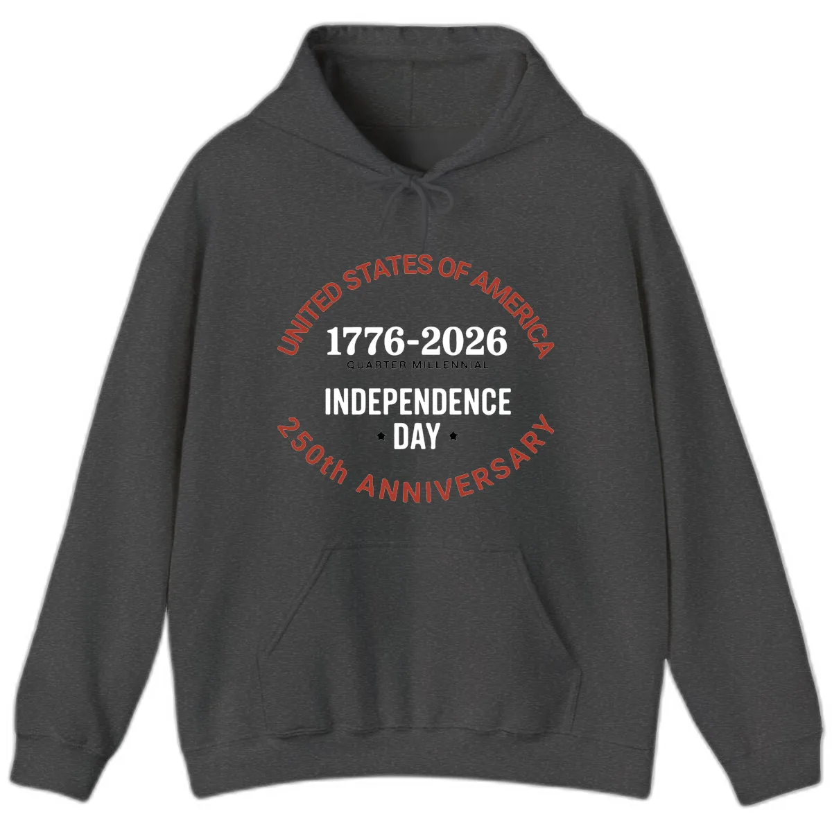 United States 250th Independence Day Hoodie in Dark Heather