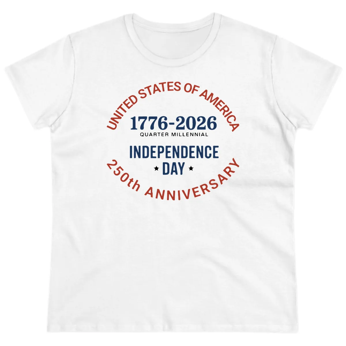 United States 250th Independence Day Ladies Tee in White