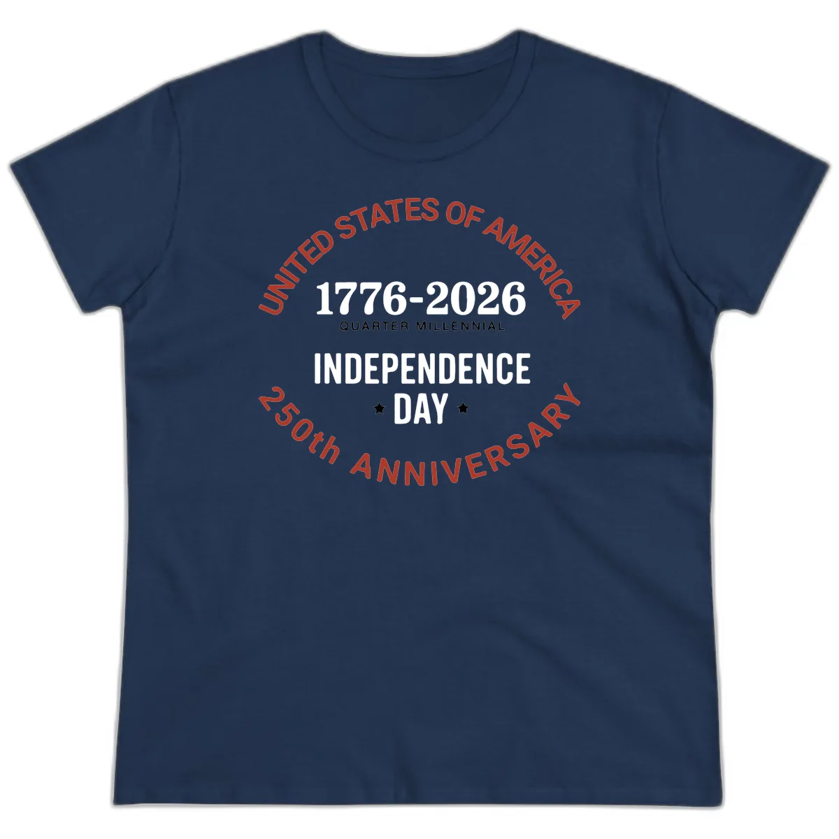 United States 250th Independence Day Ladies Tee in Navy