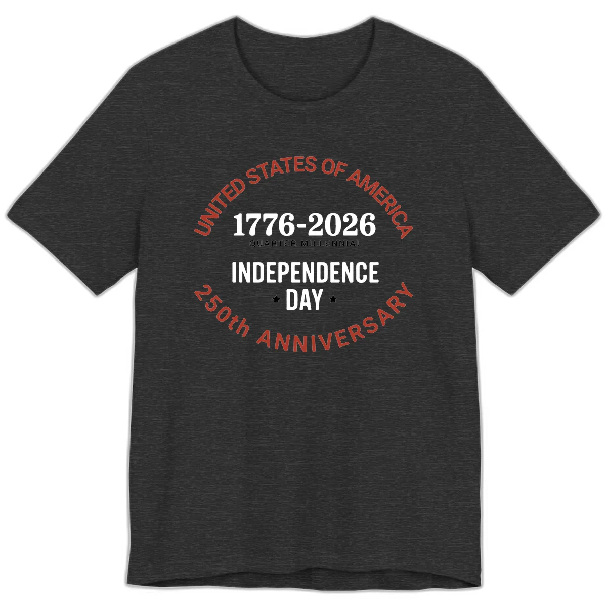 United States 250th Independence Day Premium T-Shirt in Dark Grey Heather