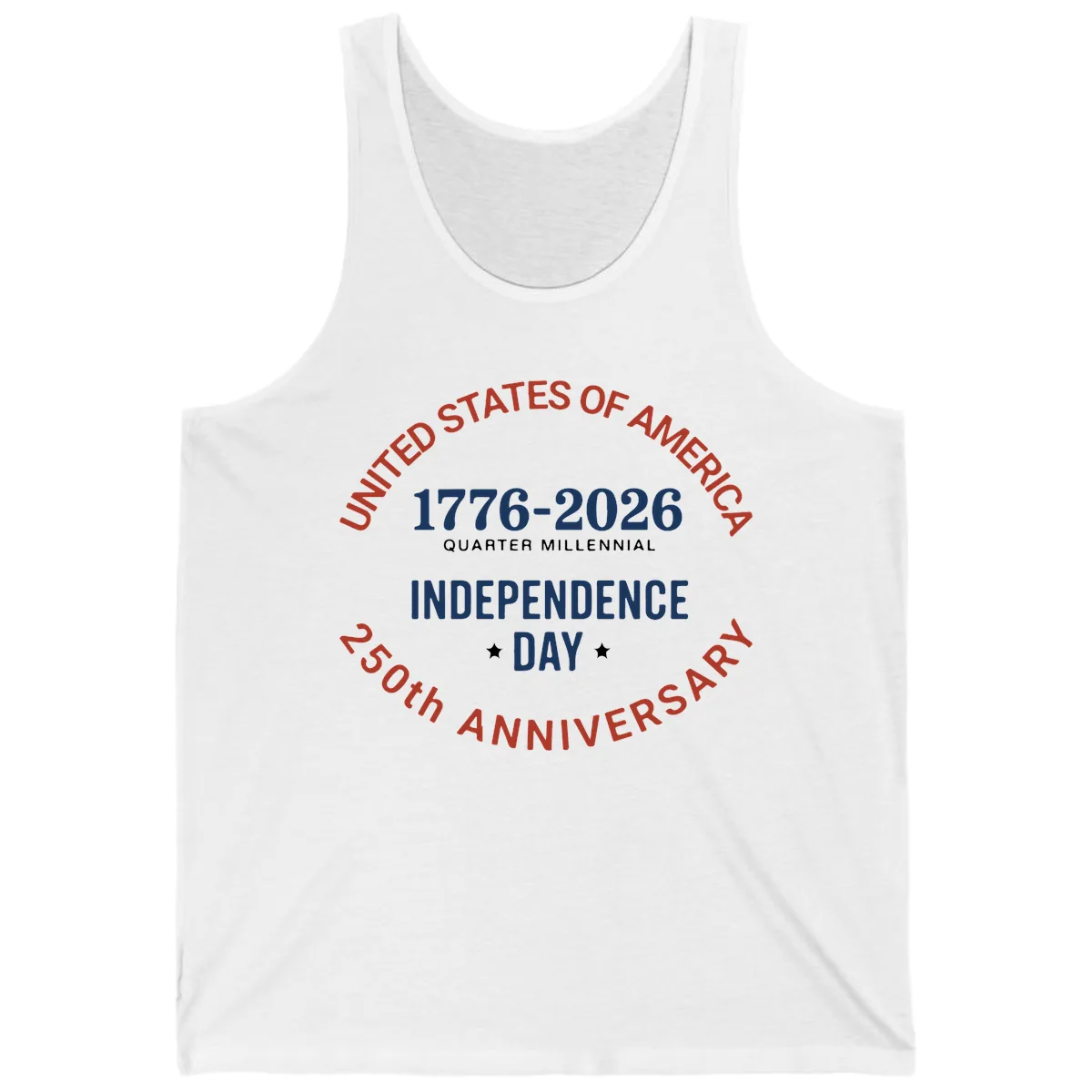 United States 250th Independence Day Tank in White