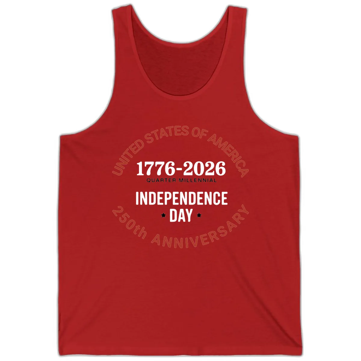 United States 250th Independence Day Tank in Red