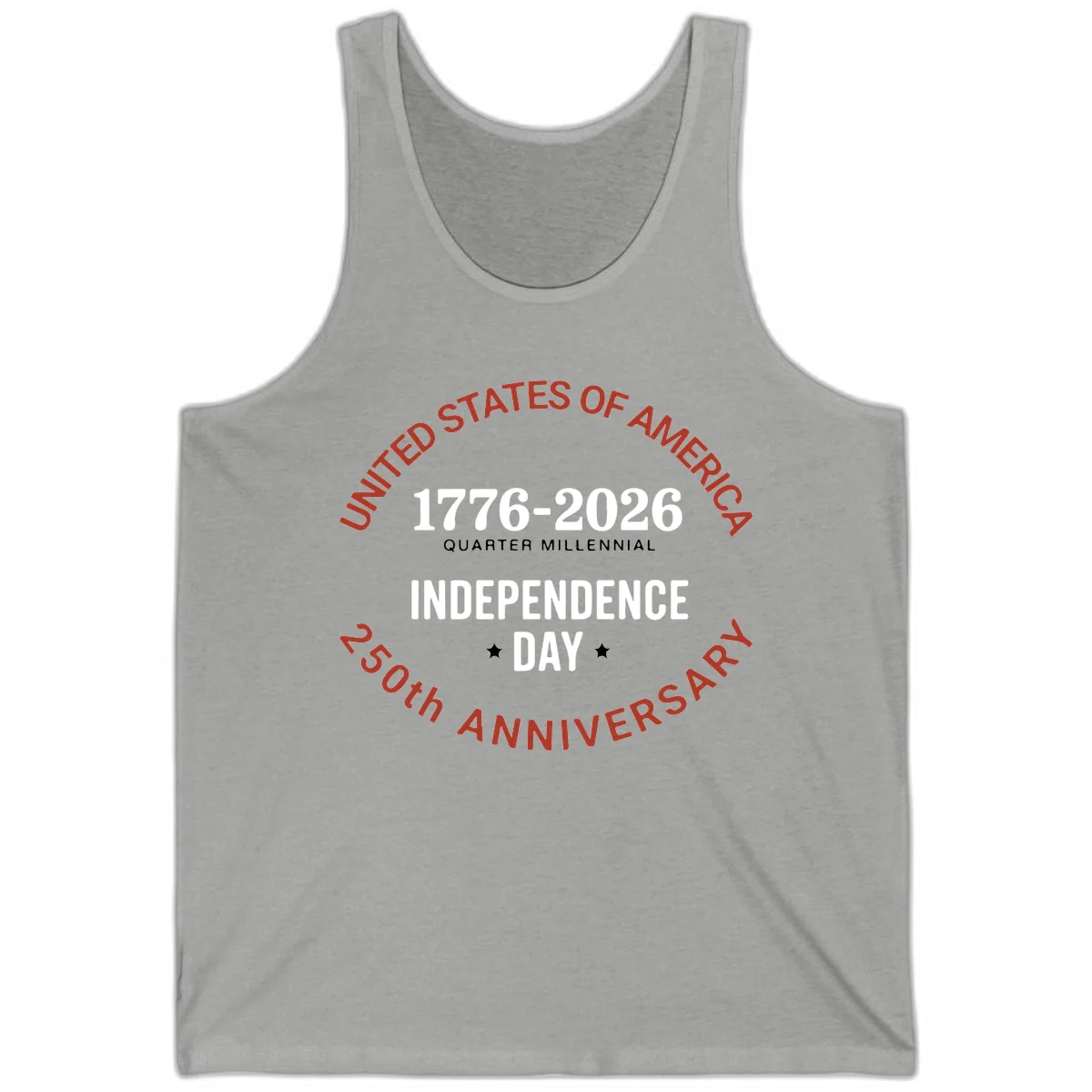 United States 250th Independence Day Tank in Athletic Heather