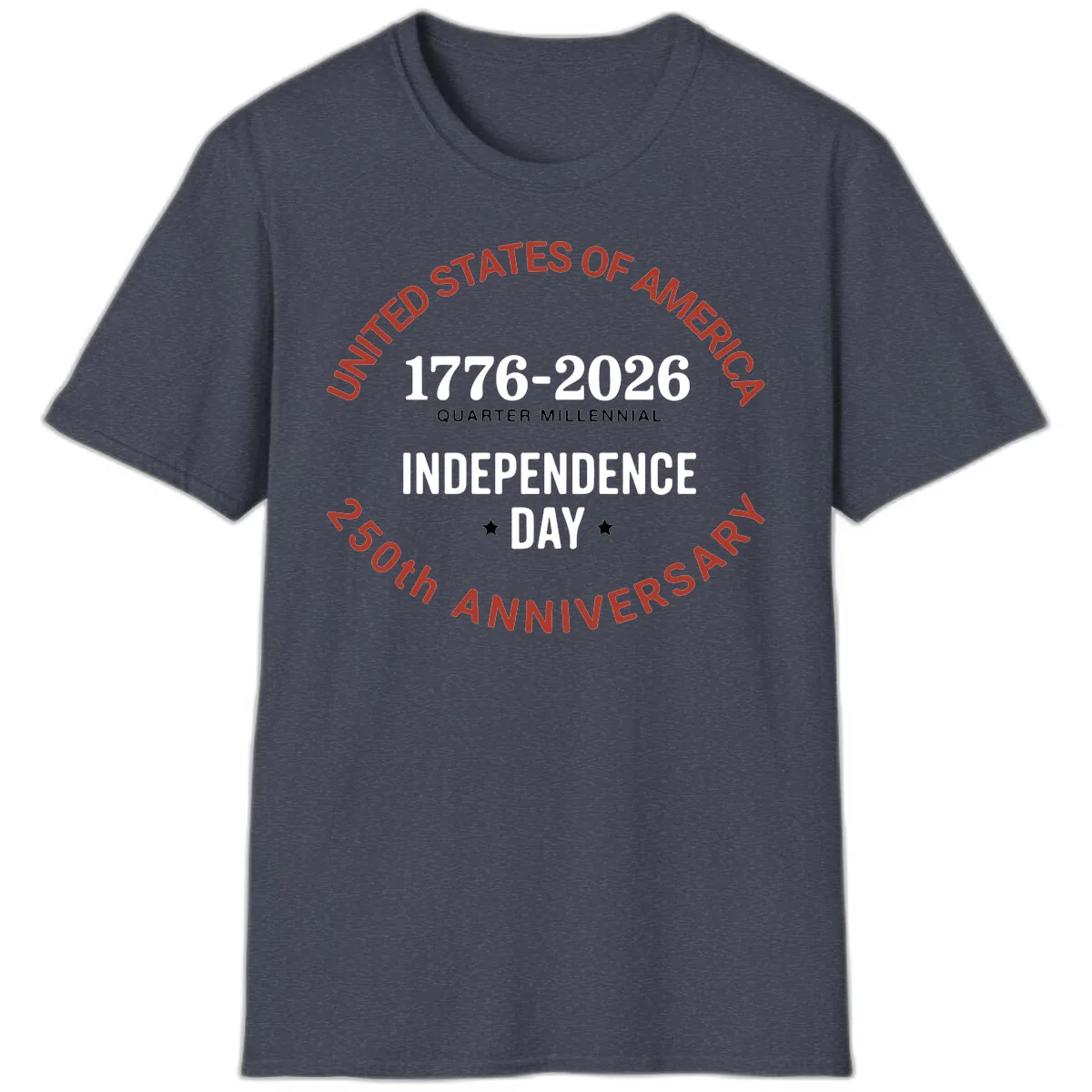 United States 250th Independence Day T-Shirt in Heather Navy