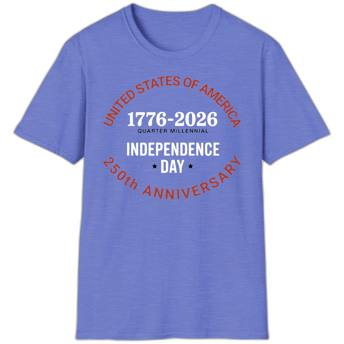 United States 250th Independence Day T-Shirt in Heather Royal