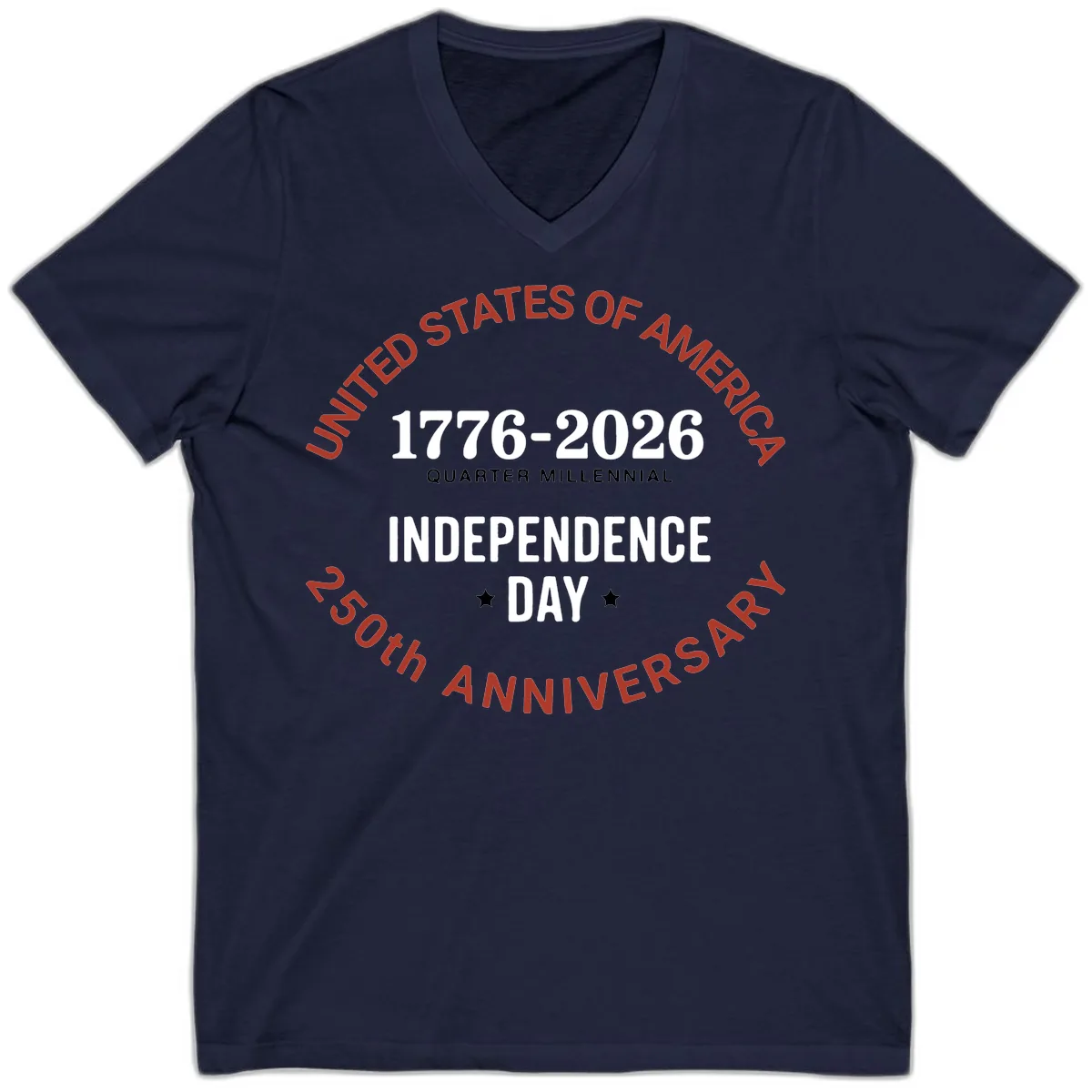 United States 250th Independence Day V-Neck in Navy
