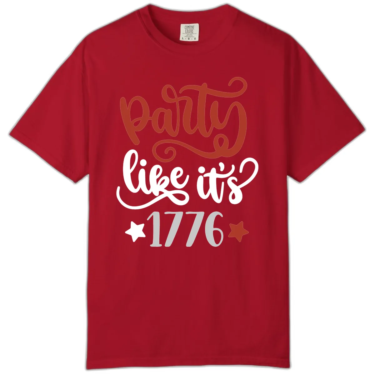 Party Like It's 1776 Celebration Design Comfort Color in Red