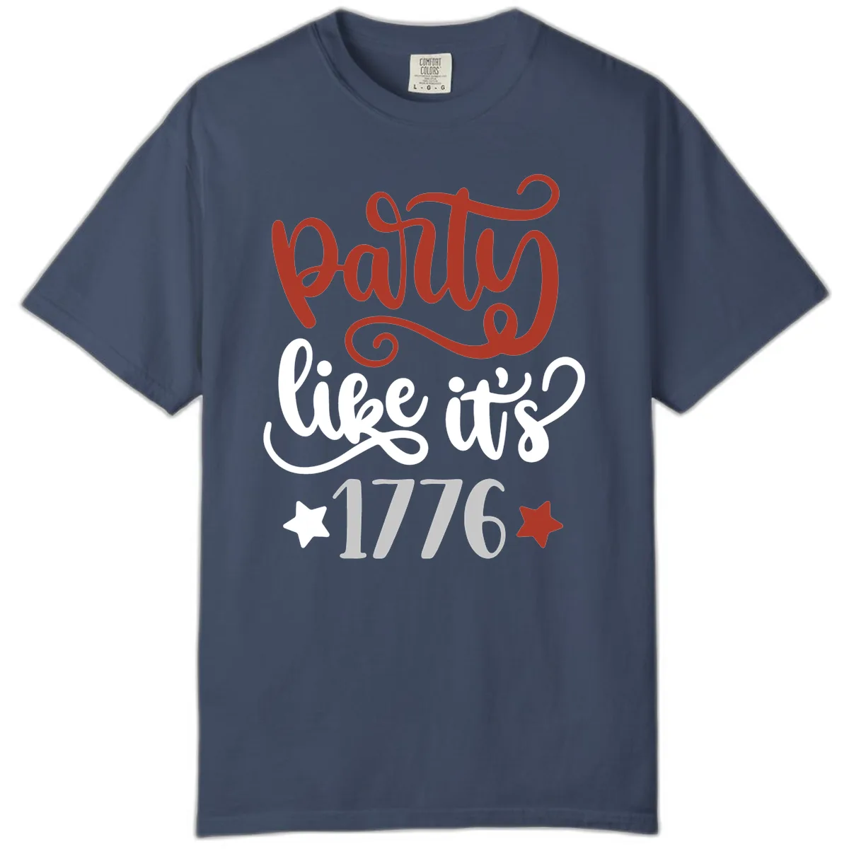 Party Like It's 1776 Celebration Design Comfort Color in Midnight