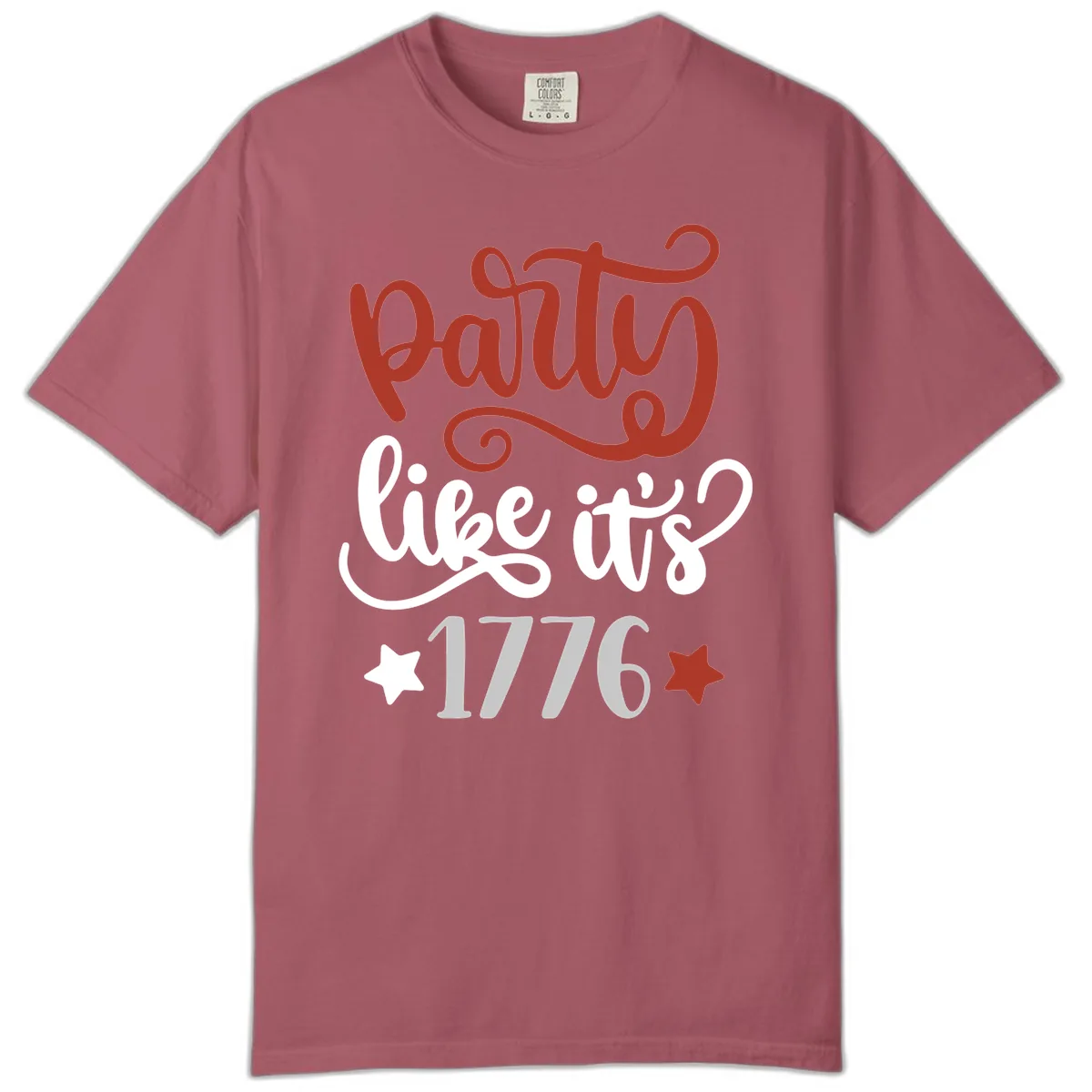 Party Like It's 1776 Celebration Design Comfort Color in Crimson