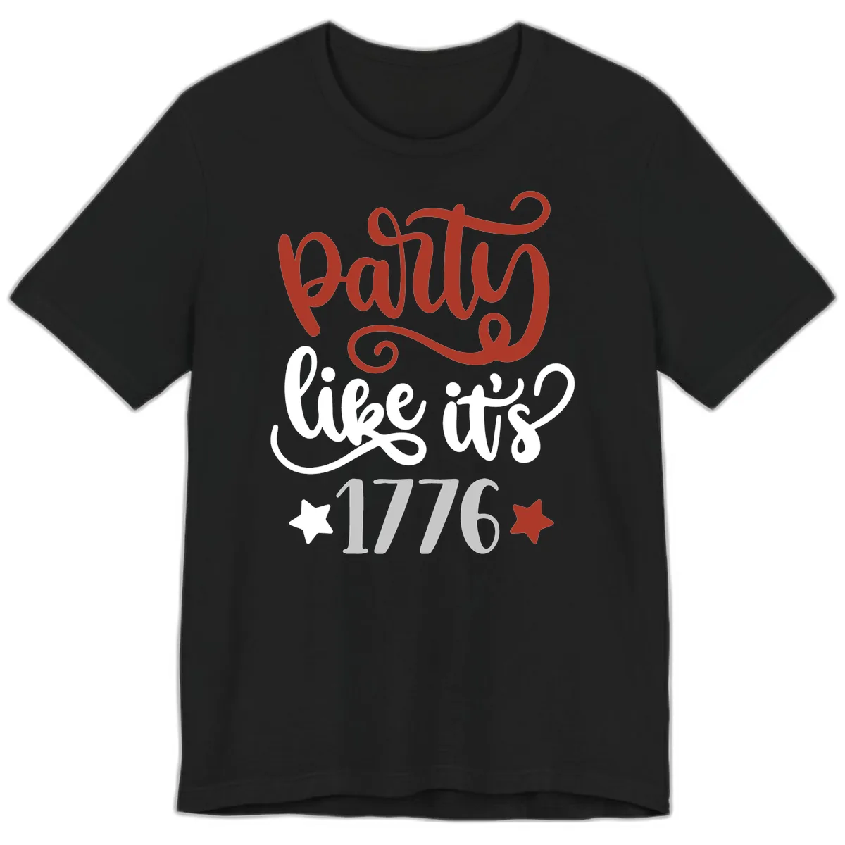 Party Like It's 1776 Celebration Design Premium T-Shirt in Black