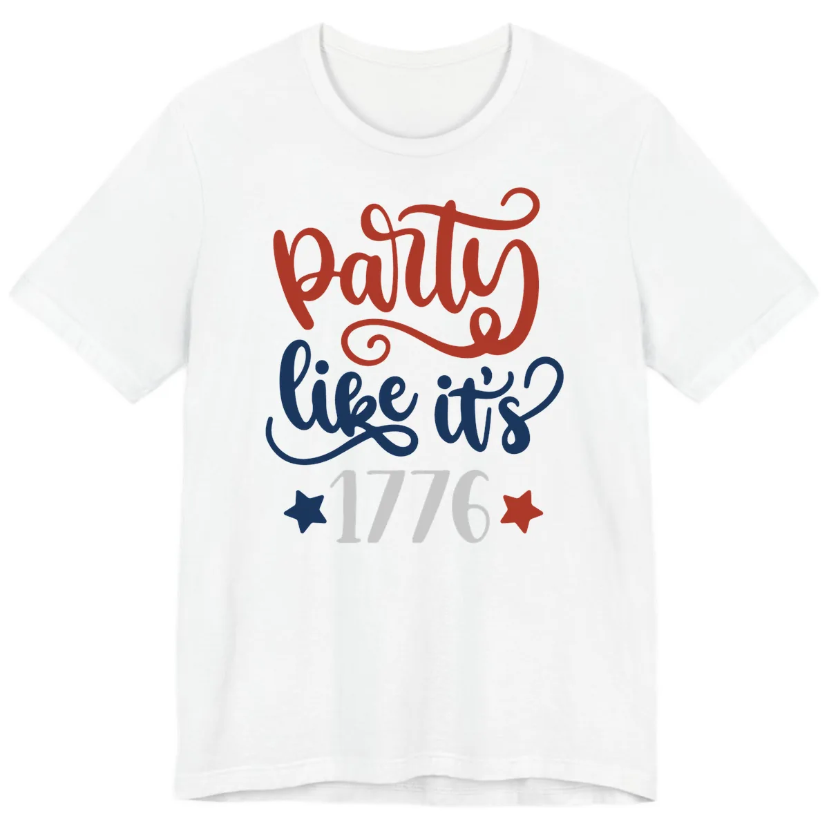 Party Like It's 1776 Celebration Design Premium T-Shirt in White
