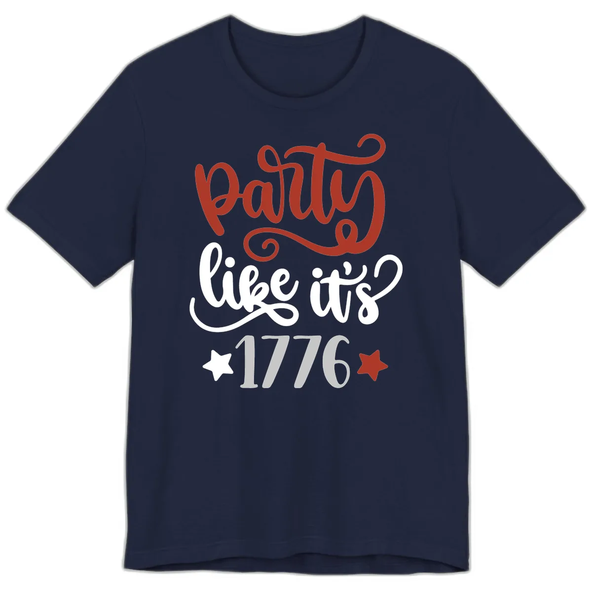 Party Like It's 1776 Celebration Design Premium T-Shirt in Navy