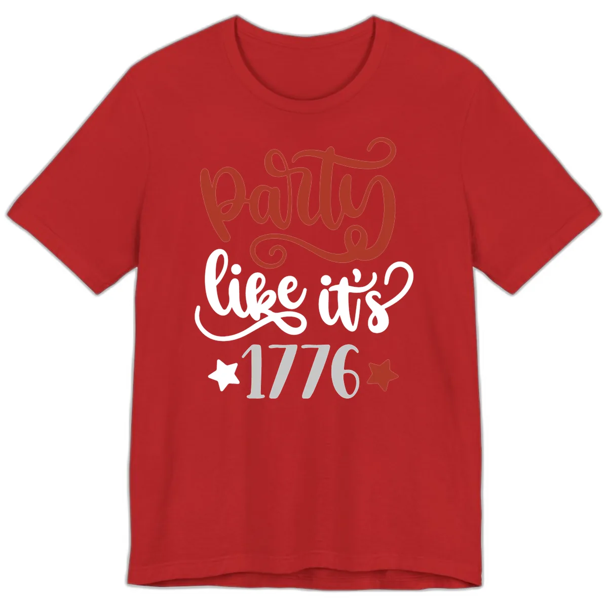 Party Like It's 1776 Celebration Design Premium T-Shirt in Red