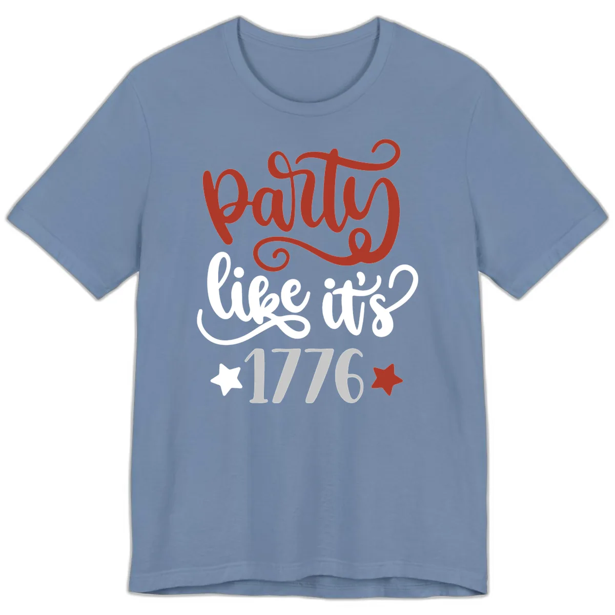 Party Like It's 1776 Celebration Design Premium T-Shirt in Steel Blue