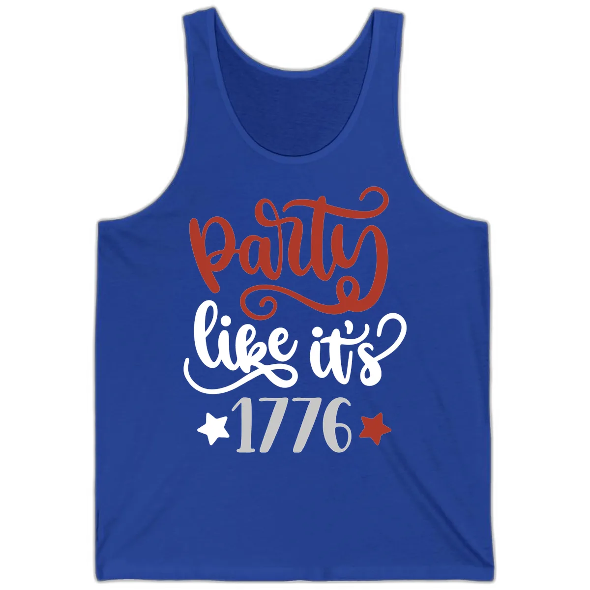 Party Like It's 1776 Celebration Design Tank in True Royal