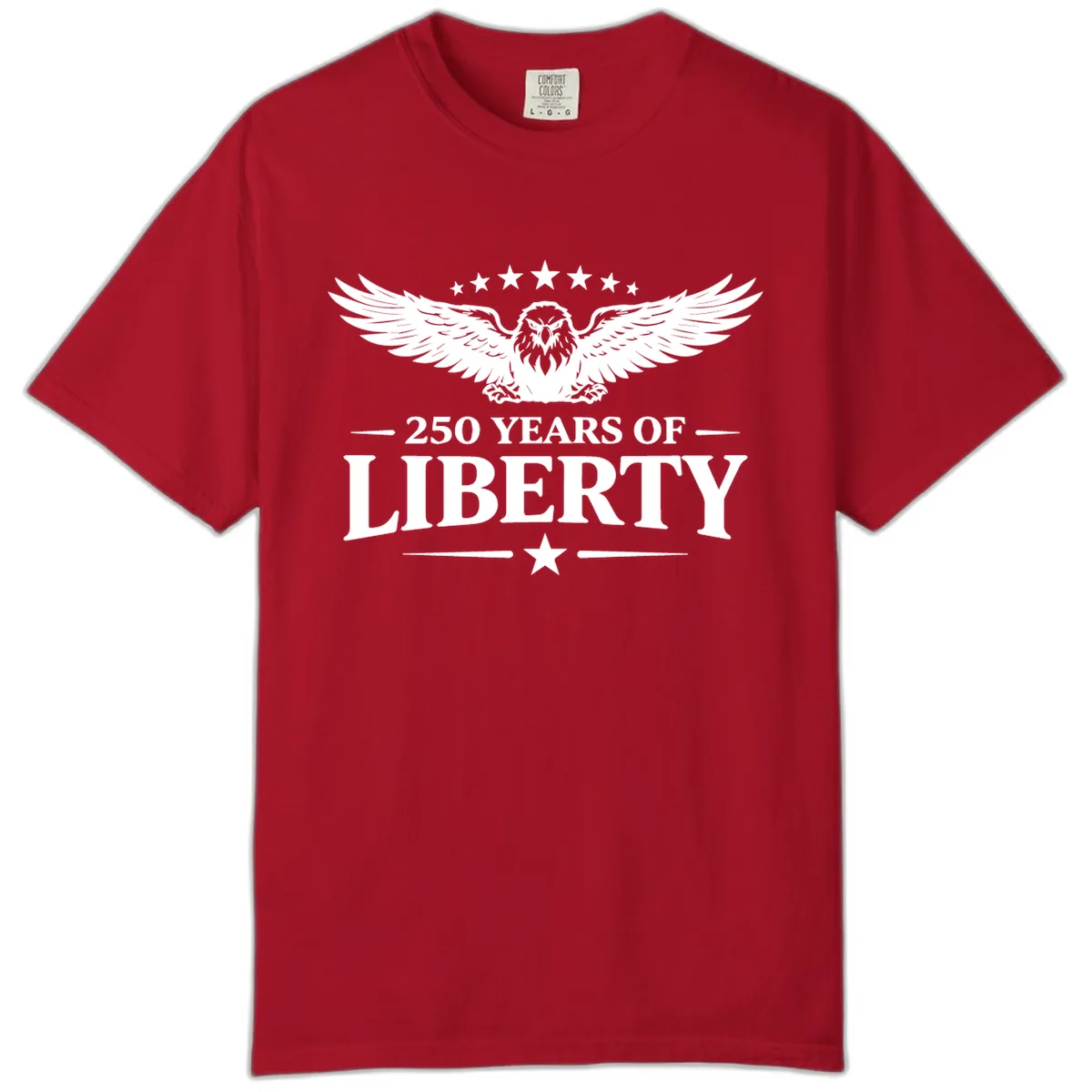 250 Years Of Liberty Eagle Celebration Comfort Color in Red