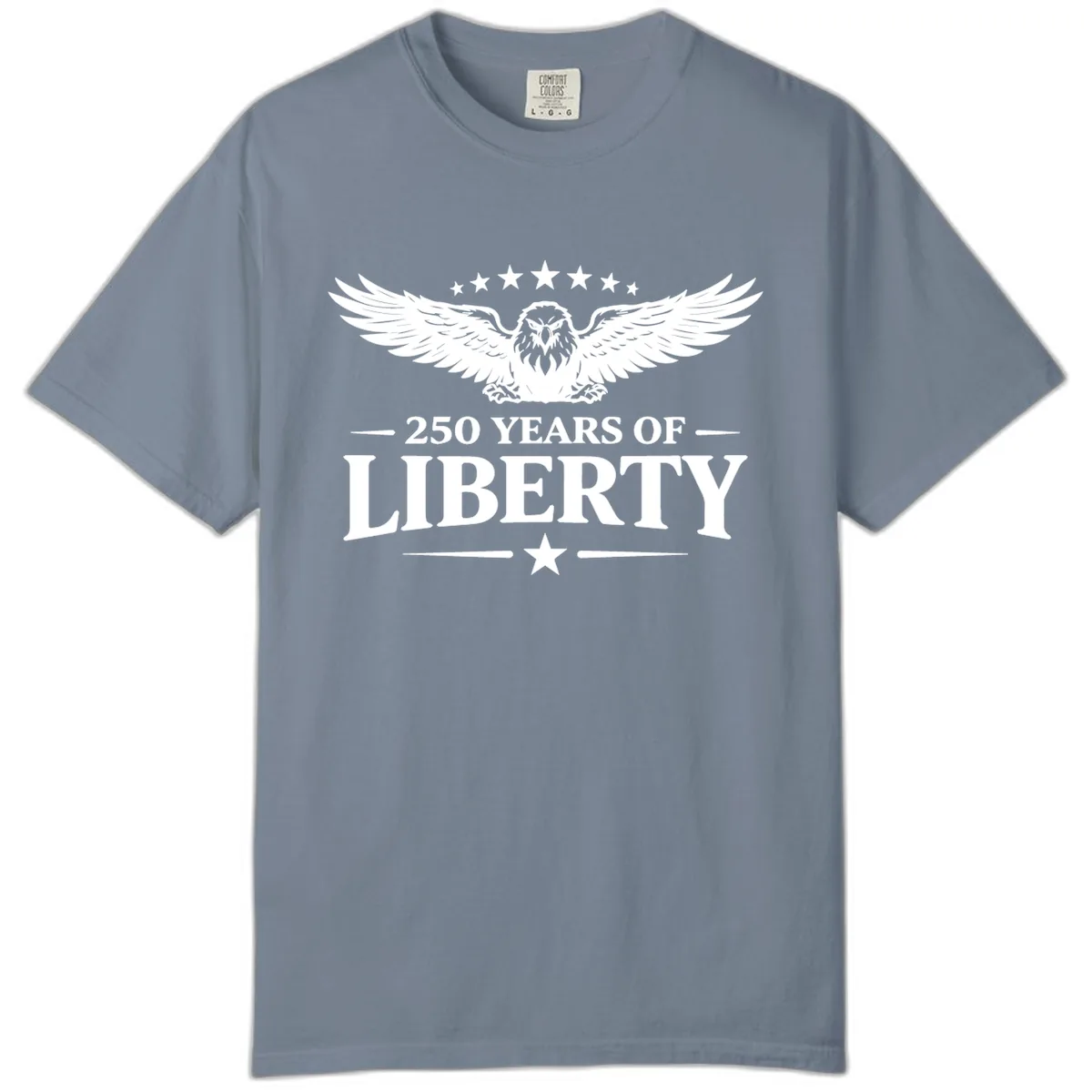 250 Years Of Liberty Eagle Celebration Comfort Color in Blue Jean