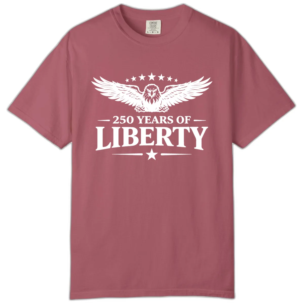 250 Years Of Liberty Eagle Celebration Comfort Color in Crimson
