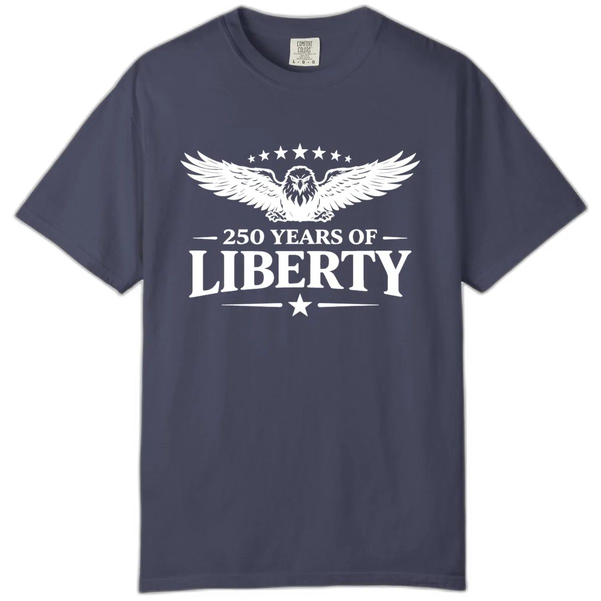 250 Years Of Liberty Eagle Celebration Comfort Color in Denim
