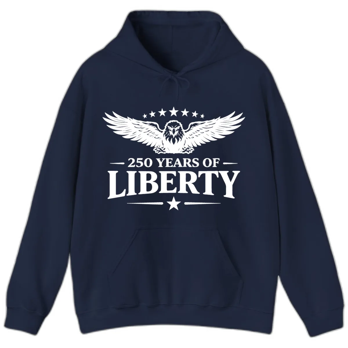 250 Years Of Liberty Eagle Celebration Hoodie in Navy