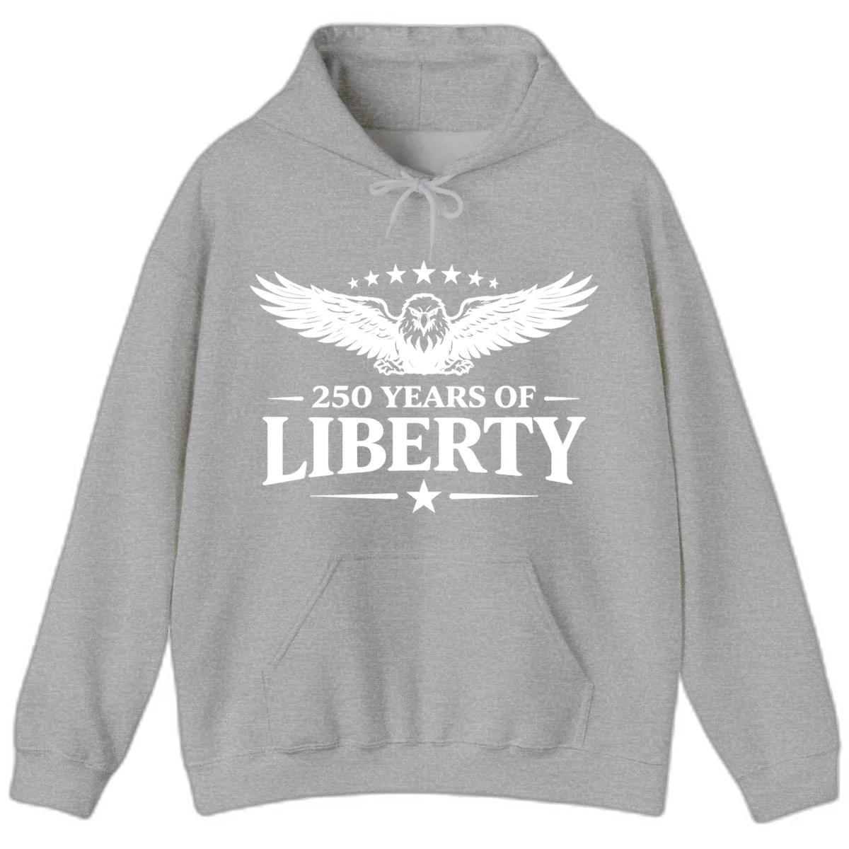 250 Years Of Liberty Eagle Celebration Hoodie in Sport Grey