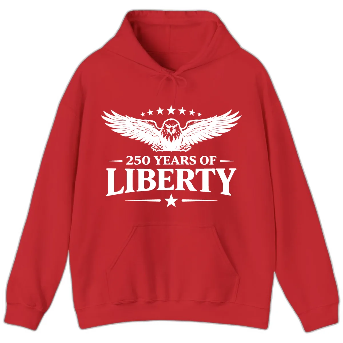 250 Years Of Liberty Eagle Celebration Hoodie in Red