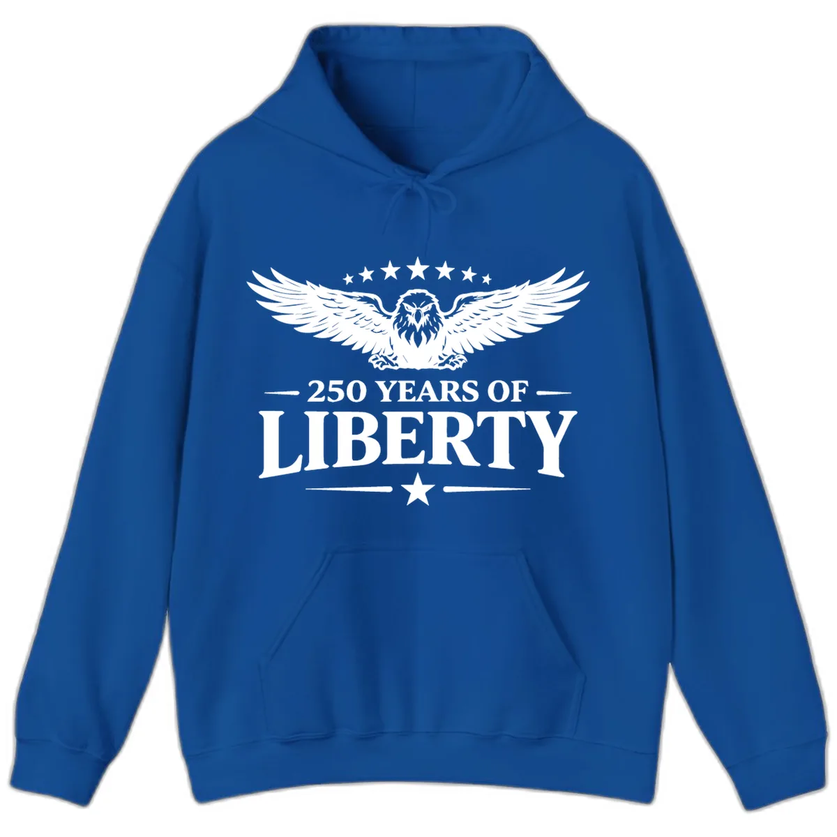 250 Years Of Liberty Eagle Celebration Hoodie in Royal
