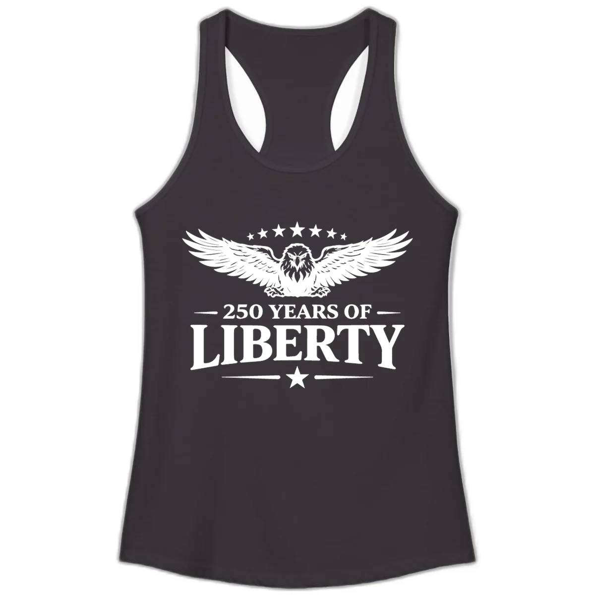 250 Years Of Liberty Eagle Celebration Ladies Tank in Black