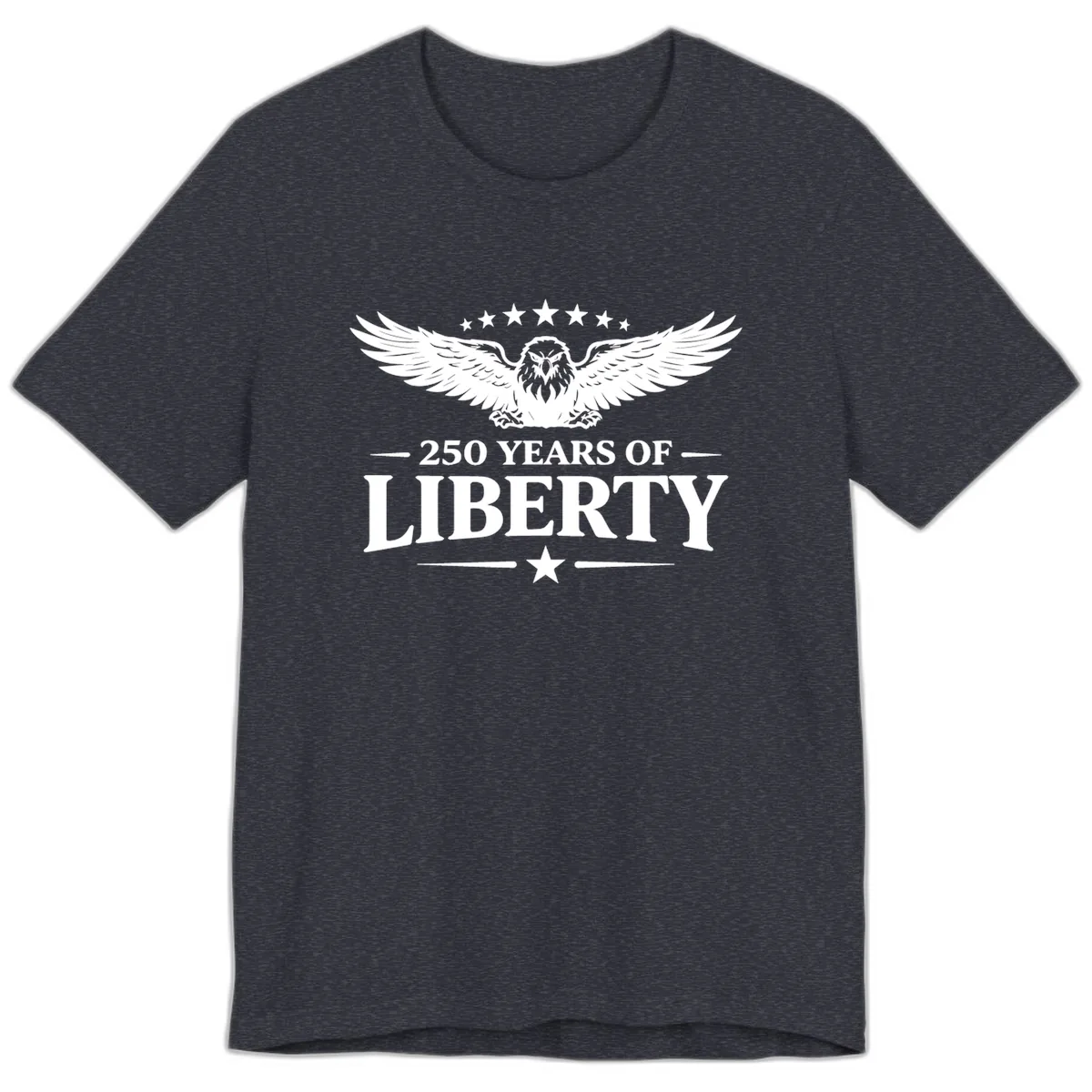 250 Years Of Liberty Eagle Celebration Premium T-Shirt in Heather Navy