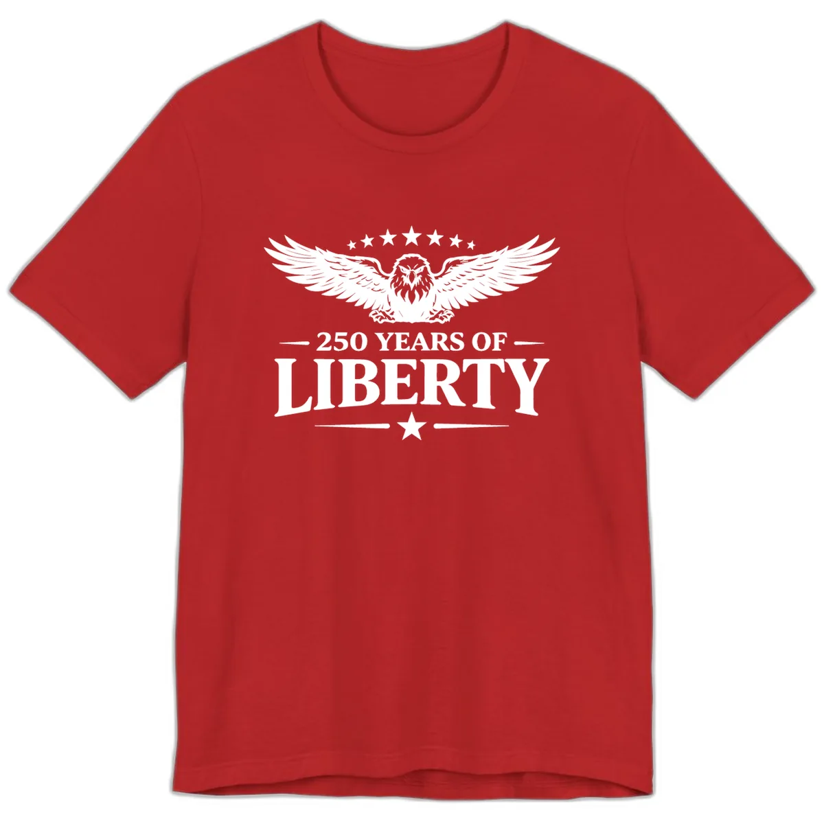 250 Years Of Liberty Eagle Celebration Premium T-Shirt in Red