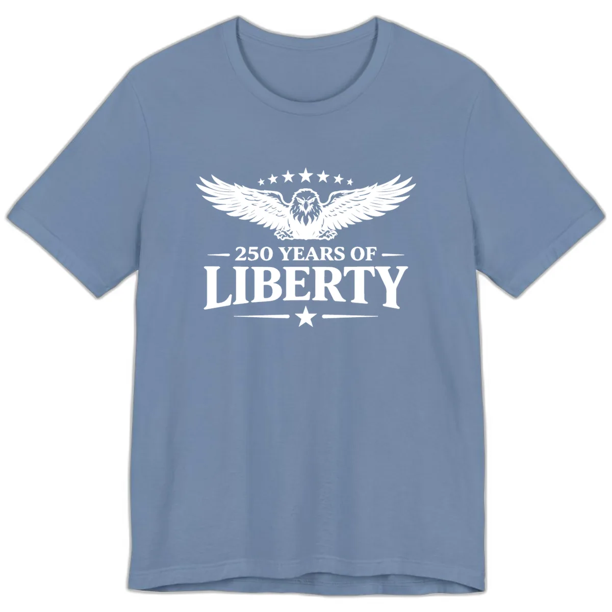250 Years Of Liberty Eagle Celebration Premium T-Shirt in Steel Blue