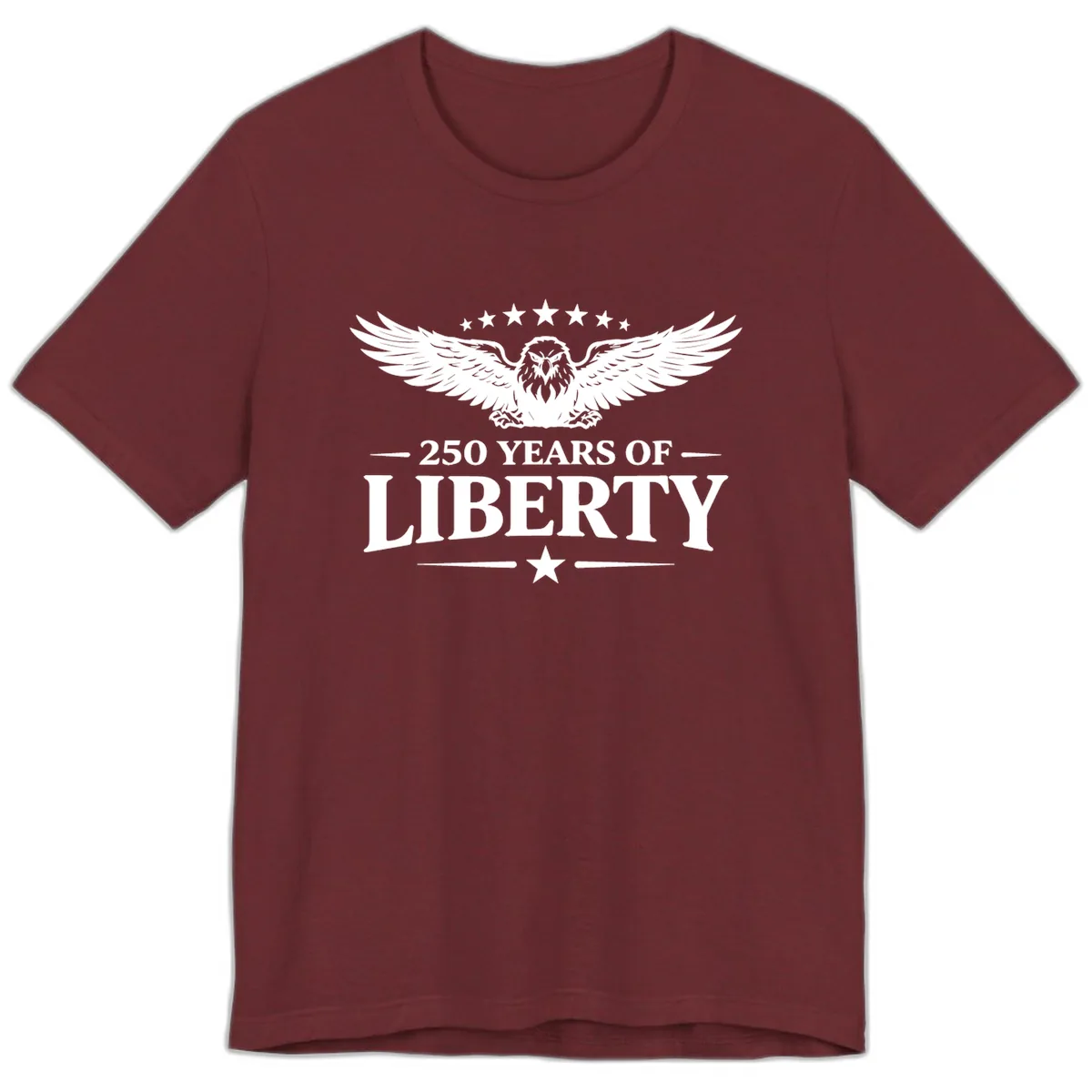 250 Years Of Liberty Eagle Celebration Premium T-Shirt in Heather Cardinal