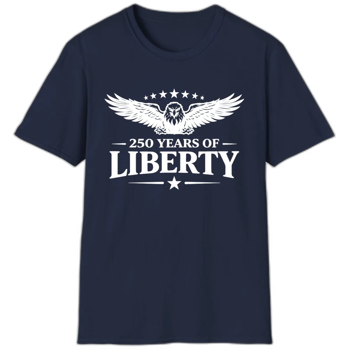 250 Years Of Liberty Eagle Celebration T-Shirt in Navy
