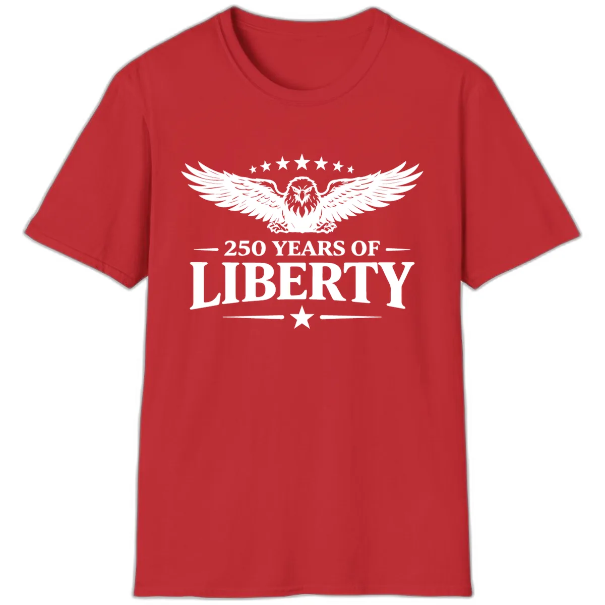 250 Years Of Liberty Eagle Celebration T-Shirt in Red