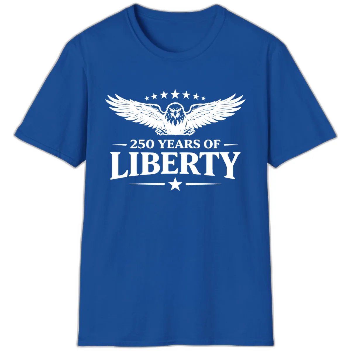 250 Years Of Liberty Eagle Celebration T-Shirt in Royal