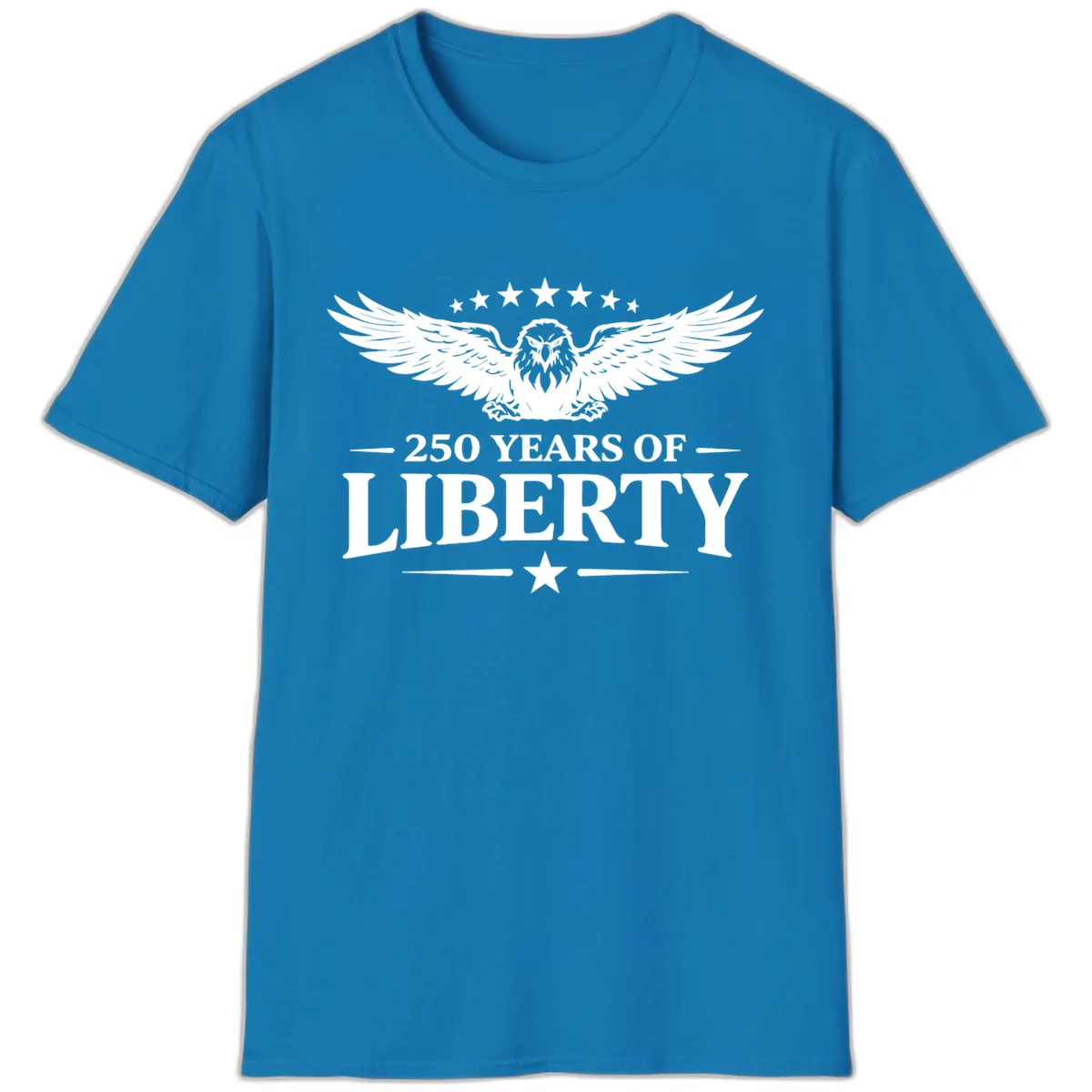 250 Years Of Liberty Eagle Celebration T-Shirt in Sapphire