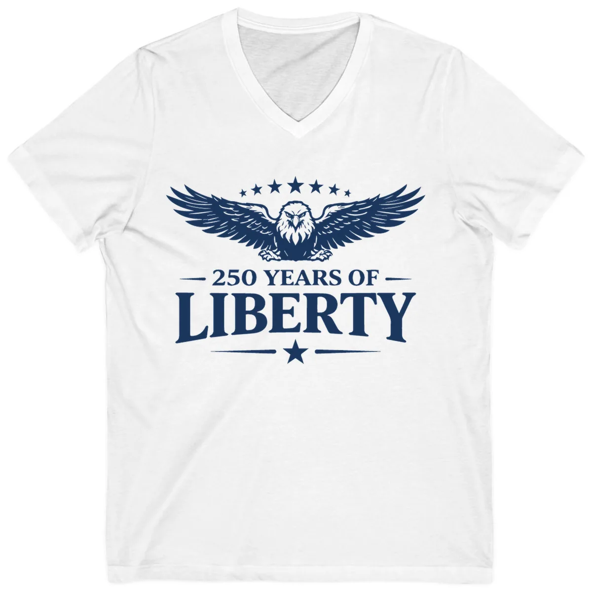 250 Years Of Liberty Eagle Celebration V-Neck in White