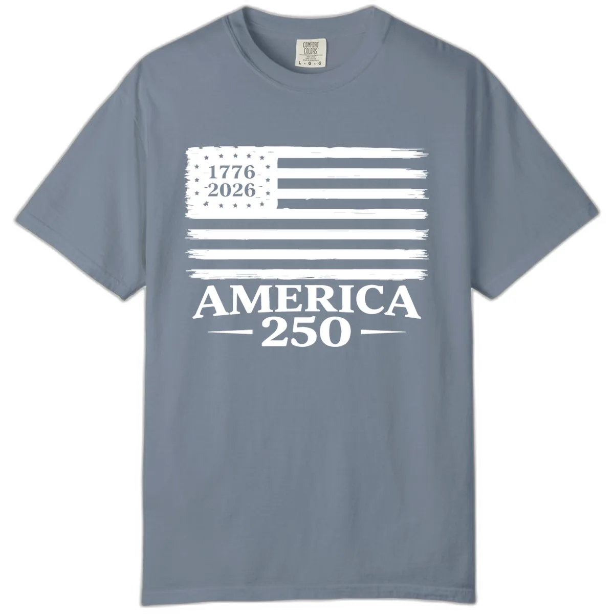 America 250th Anniversary Celebration Comfort Color in Blue Jean