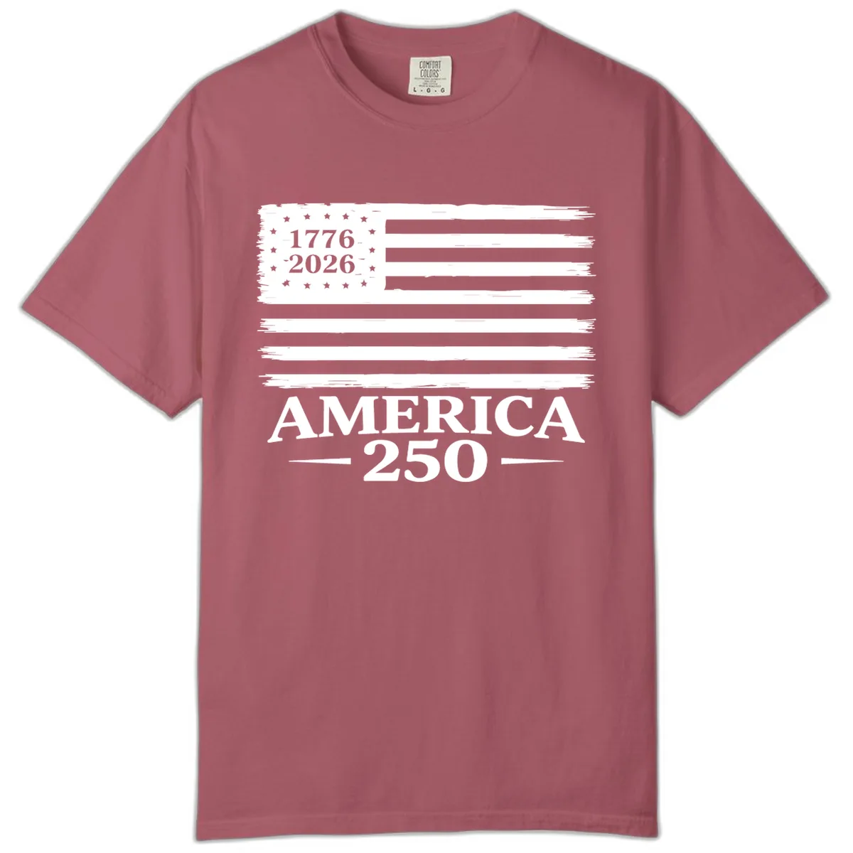 America 250th Anniversary Celebration Comfort Color in Crimson
