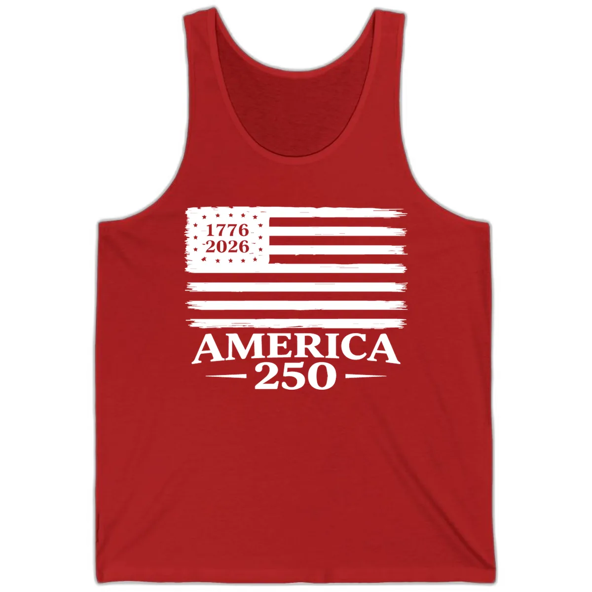 America 250th Anniversary Celebration Tank in Red
