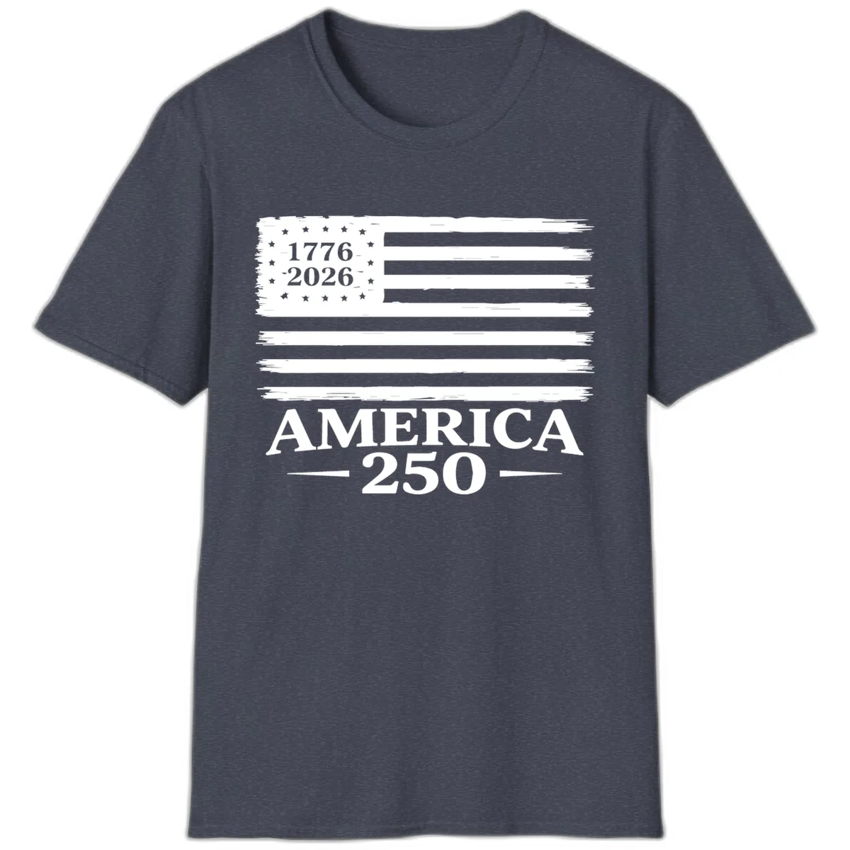 America 250th Anniversary Celebration T-Shirt in Heather Navy