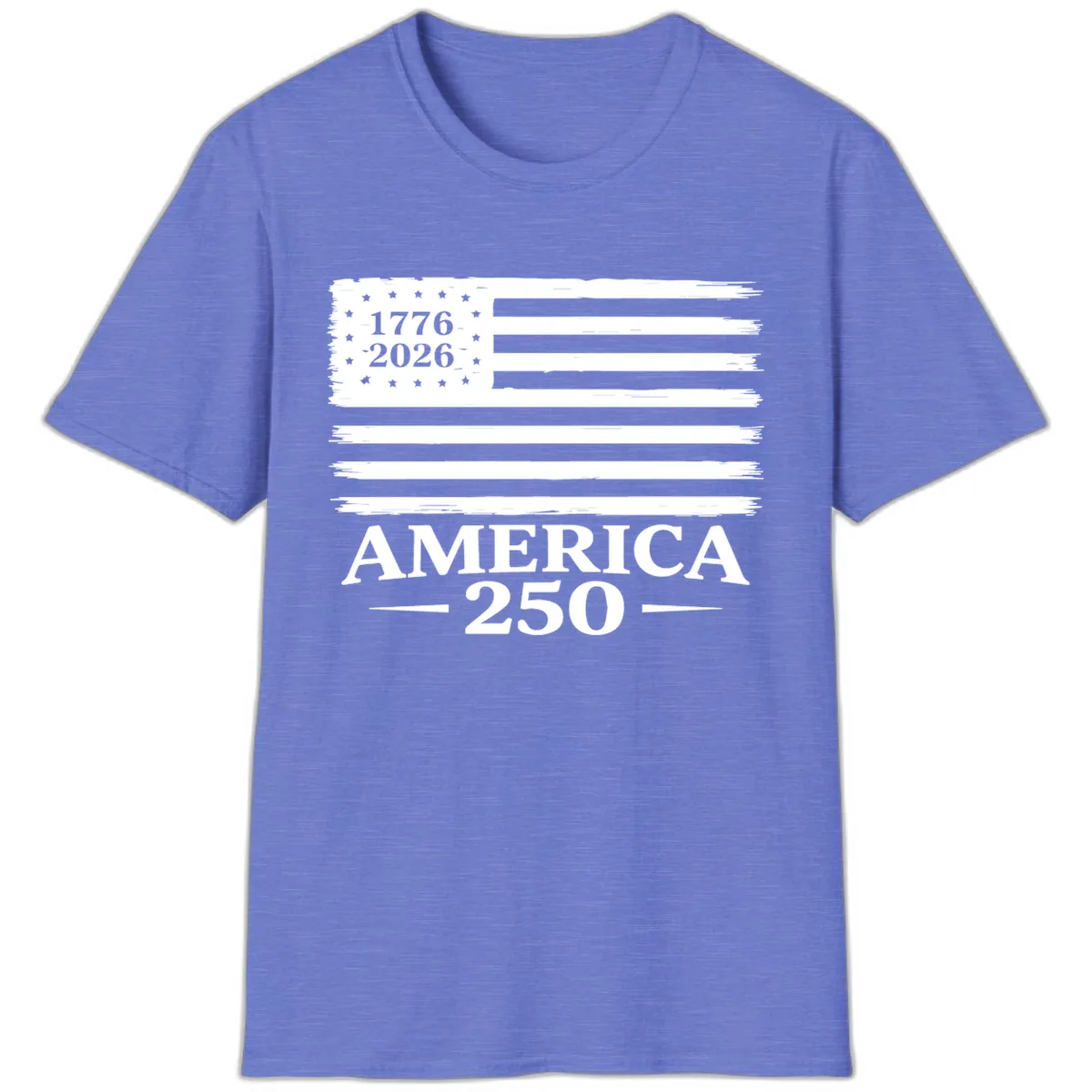America 250th Anniversary Celebration T-Shirt in Heather Royal