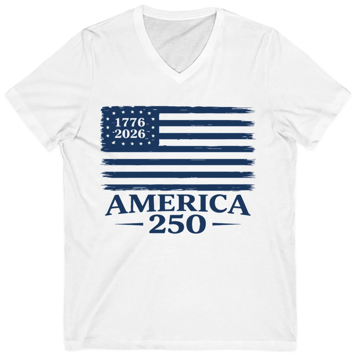 America 250th Anniversary Celebration V-Neck in White
