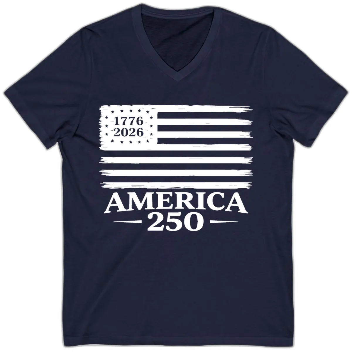 America 250th Anniversary Celebration V-Neck in Navy