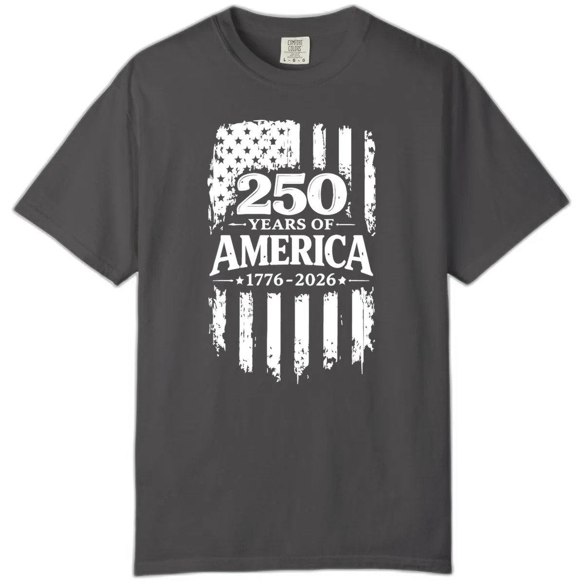 250 Years Of America Celebration Comfort Color T-Shirt in Graphite