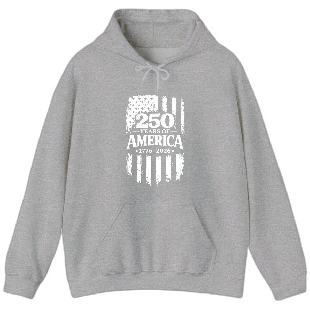 250 Years Of America Celebration Hoodie in Sport Grey