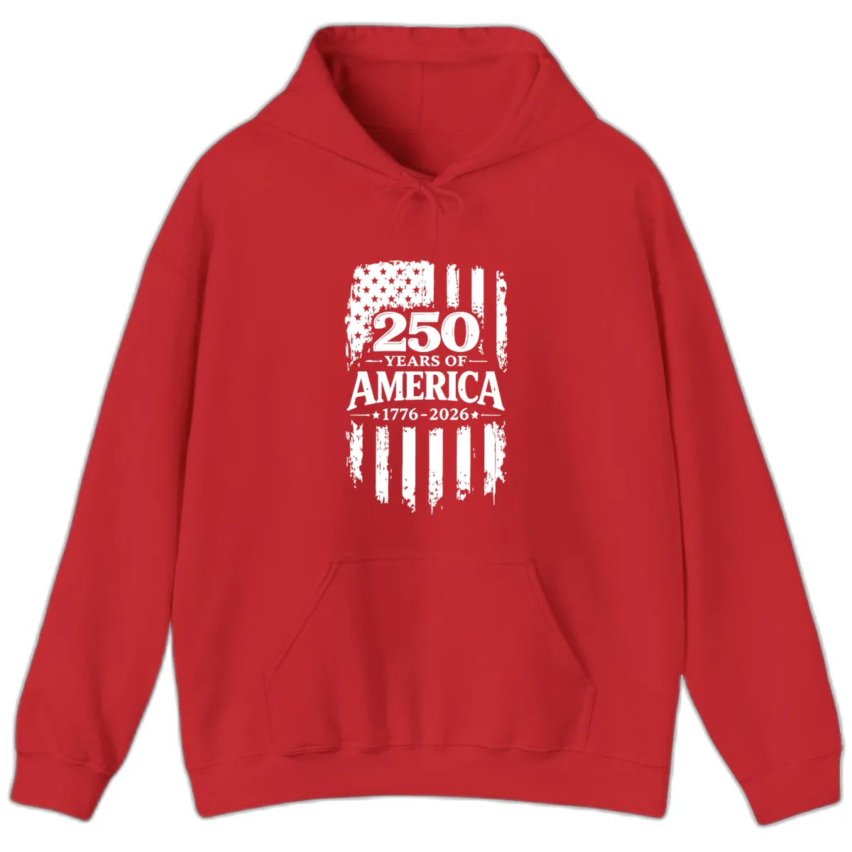 250 Years Of America Celebration Hoodie in Red