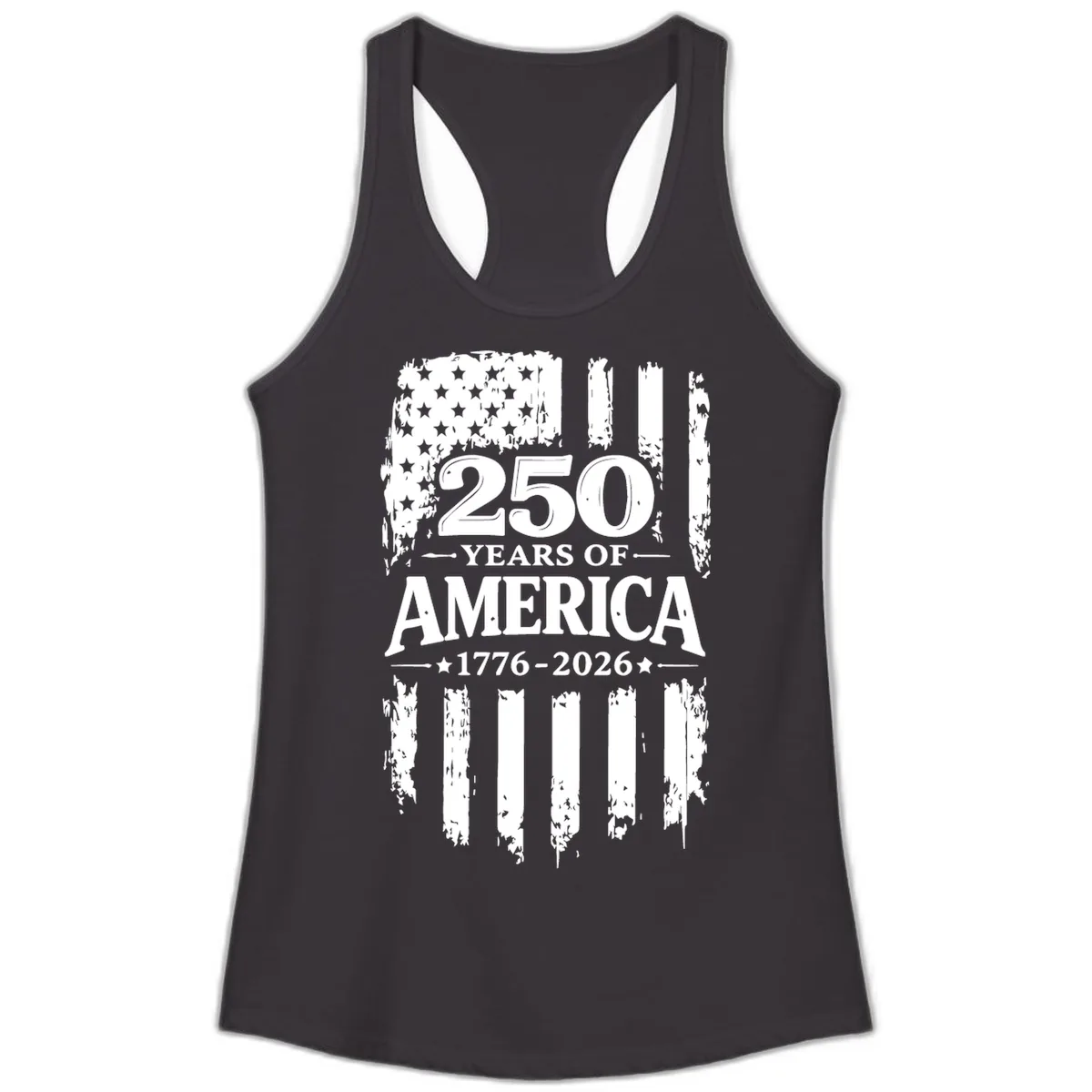250 Years Of America Celebration Ladies Tank in Black